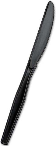 Bunzl Prime Source Heavy Weight Polypropylene Disposable Black Knife - Bulk Pack -- 1000 per case