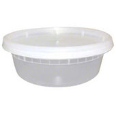 Tripak Clear Plastic Round Soup Container with Lid, 8 Ounce Capacity -- 240 per case