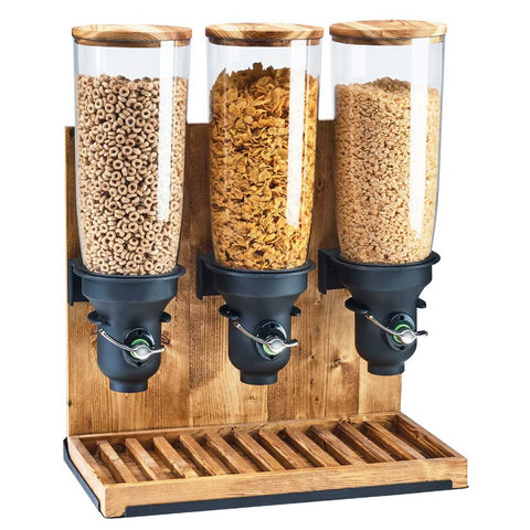 Cal Mil Free Flow Madera 1 Cylinder Cereal Dispenser, 8 x 9.5 x 26.5 inch.