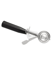 1 Ounce Black Stainless Steel Disher.