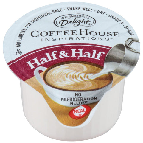 International Delight Coffee House Inspirations Half and Half Unflavored Creamer -- 384 per case.