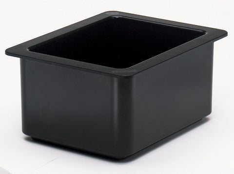 Coldfest Half Size Food Pan, Black, 10 1/4 x 12 3/4 x 6 inch.
