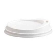 White Cambro Shoreline Collection SipLids Disposable Lid Only, 3 1/2 inch Diameter -- 1000 per case.