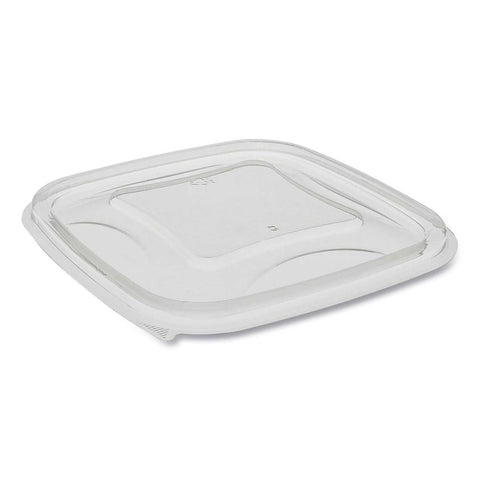 Pactiv EarthChoice Clear Recycled Plastic Square Flat Lid Only, 5.5 x 5.5 x 0.75 inch -- 504 per case