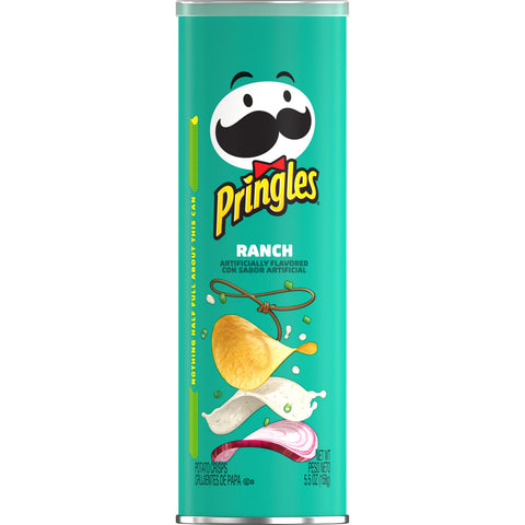 Pringles Ranch Crisps, 5.5 Ounce -- 14 per case.