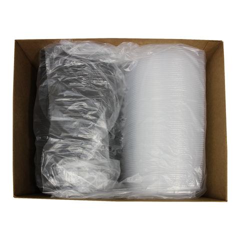 Mullinix Packaging CONTAINER PLASTIC DUAL COLOR CLAMSHELL 1-COMPARTMENT 10X10.25X3.06