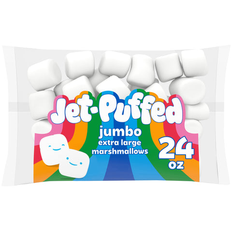 Jet Puffed Jumbo Marshmallow Snack, 24 Ounce -- 8 per case.