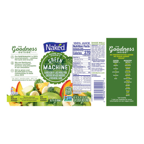 Naked Juice JUICE GREEN MACHINE PLASTIC BOTTLE