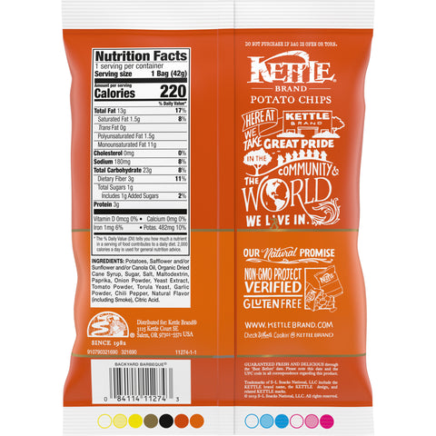 Kettle Foods CHIP POTATO KETTLE BACKYARD BBQ