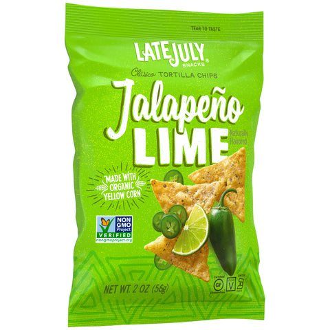 Late July Snacks CHIP TORTILLA LATE JULY JALAPENO LIME