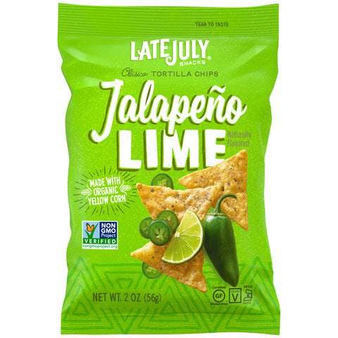 Late July Snacks CHIP TORTILLA LATE JULY JALAPENO LIME