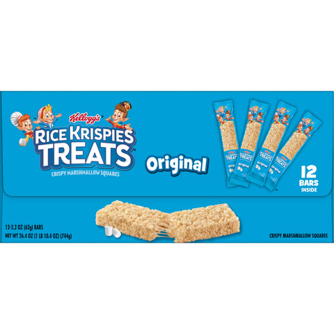 Kelloggs Rice Krispies Treats Original Crispy Marshmallow Squares, 2.2 Ounce -- 72 per case