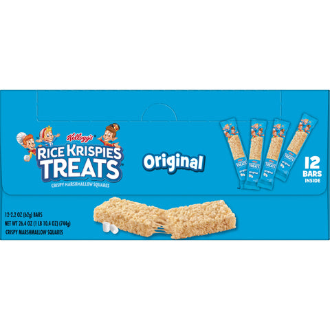 Kelloggs Rice Krispies Treats Original Crispy Marshmallow Squares, 2.2 Ounce -- 72 per case