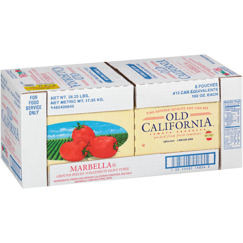 Old California ® “Marbella” Ground Peeled Tomatoes in Heavy Puree, 102 oz.