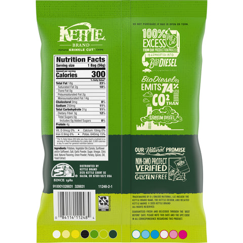 Kettle Foods KETTLE CHIP THICK CUT DILL PCKLE6/2 Z