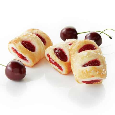 General Mills Pillsbury Cherry-Sugared Puff Pastry Dough - Strudel Bites, 0.8 Ounce -- 320 per case.