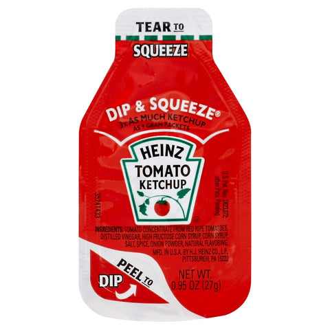 Heinz Dip and Squeeze Tomato Ketchup, 0.96 Ounce -- 500 per case.