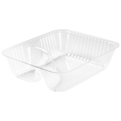 Dart ClearPac® TRAY PLASTIC CLEAR NACHO 2-COMPARTMENT 5X