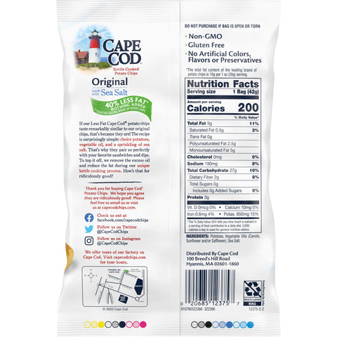 Cape Cod CHIP POTATO KETTLE ORIGINAL SALTED