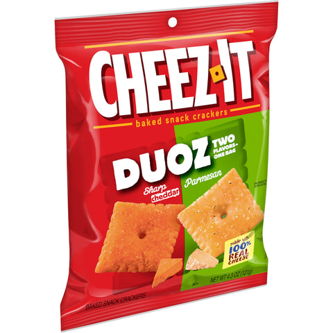 Cheez It Sunshine Duoz Sharp Cheddar and Parmesan Snack Mix, 4.3 Ounce -- 6 per case.