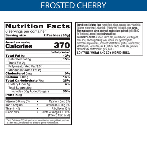 Pop-Tarts Frosted Cherry, 3.3 Ounce - 6 per box -- 12 Case
