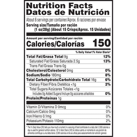 Pringles Ranch Crisps, 5.5 Ounce -- 14 per case.