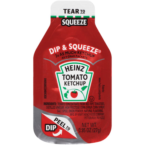 Heinz Dip and Squeeze Tomato Ketchup, 0.96 Ounce -- 500 per case.