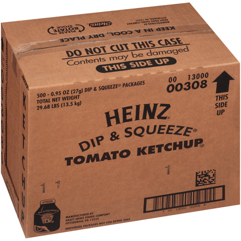 Heinz Dip and Squeeze Tomato Ketchup, 0.96 Ounce -- 500 per case.
