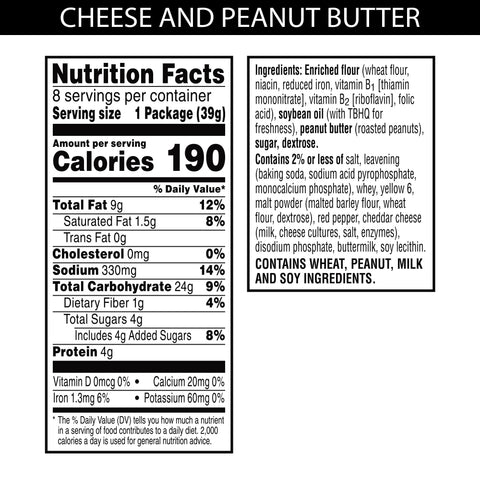 Austin Peanut Butter Cheese Sandwich Cracker, 1.38 Ounce -- 96 per case