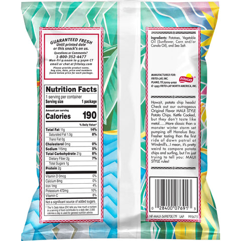 Maui Style® CHIP POTATO KETTLE REGULAR LARGE SINGLE SERVE