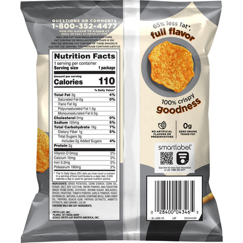 Lays Barbecue Single Serve Potato Crisps, 0.875 Ounce -- 60 per case.