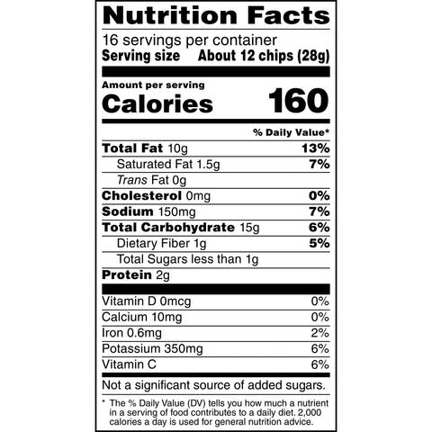 Frito Lay Ruffles Ridged Potato Chips, 1 Pound -- 8 per case.