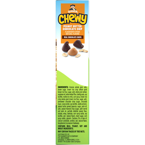 Quaker Chewy GRANOLA BAR CHEWY PEANUT BUTTER CHOCOLATE CHIP
