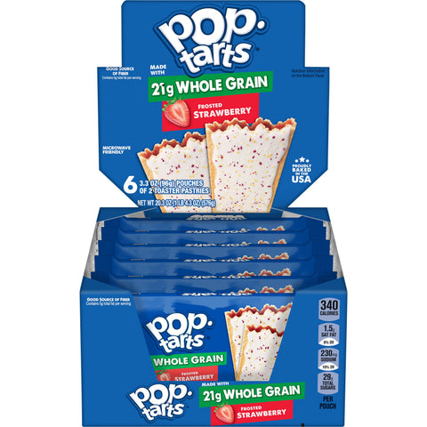Pop Tarts Frosted Strawberry Toaster Pastry, 3.52 Ounce -- 72 per case.