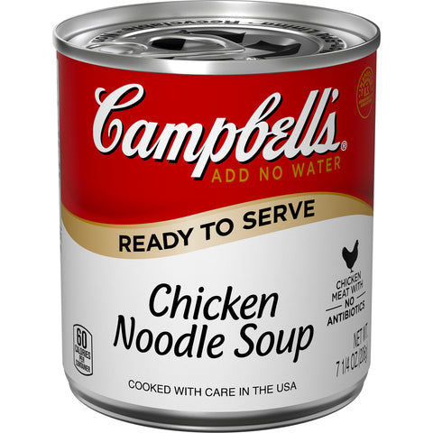 Campbells Ready To Serve Chicken Noodle Soup - 7.25 oz. can, 24 per case
