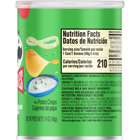 Pringles® CHIP POTATO CRISP SOUR CREAM & ONION