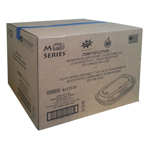 Crisp Food Technologies® CONTAINER RECTANGLE BASE BLACK 1-COMPARTMENT CF424 9X6