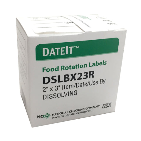 Label Food Rotation Shelf Life Dissolvable 2x3