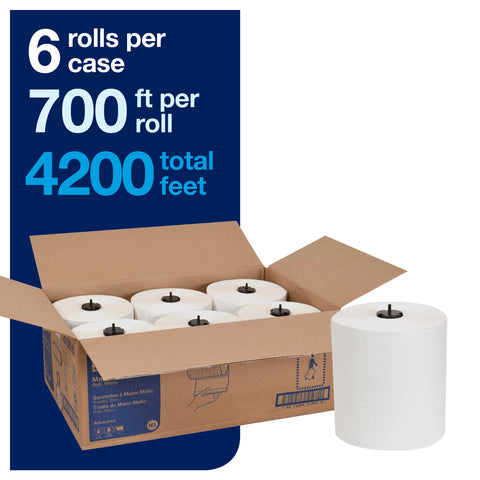 Tork Advanced TOWEL ROLL HAND WHITE 7.75X700