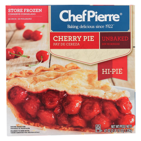 Chef Pierre PIE FRUIT CHERRY HI UNBAKED 10