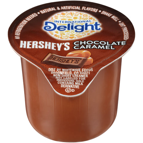 International Delight CREAMER LIQUID NON-DAIRY HERSHEY CHOCOLATE CARAMEL ASEPTIC SINGLE SERVE CUP