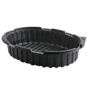 Crisp Food Technologies® CONTAINER PLASTIC POLYPROPYLENE BLACK 1 COMPARTMENT OVAL 11