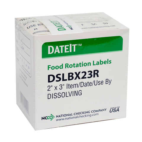 Label Food Rotation Shelf Life Dissolvable 2x3