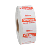 DateIt™ LABEL REMOVABLE TRILINGUAL RED WEDNESDAY 1X1