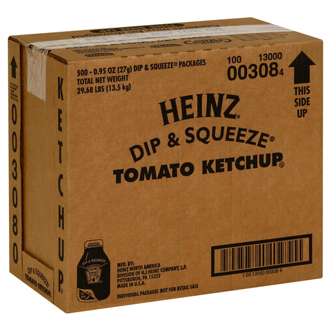 Heinz Dip and Squeeze Tomato Ketchup, 0.96 Ounce -- 500 per case.