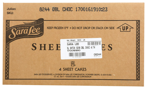 Sara Lee CAKE DOUBLE CHOCOLATE SHEET ICED 12X16