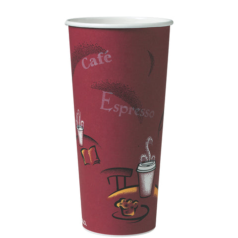 Solo Bistro® CUP PAPER HOT SINGLE SIDED POLY 24 OZ