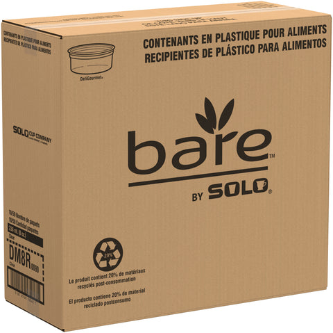 Bare® by Solo® CONTAINER DELI RPET CLEAR 8 OZ
