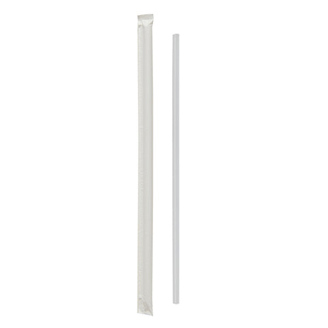 Solo® White STRAW WRAPPED GIANT TRANSLUCENT 10.25