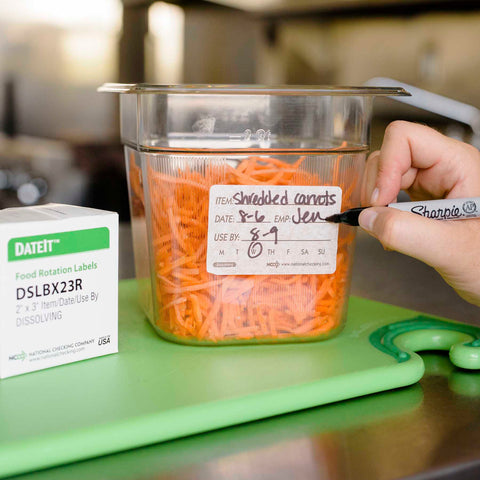 Label Food Rotation Shelf Life Dissolvable 2x3
